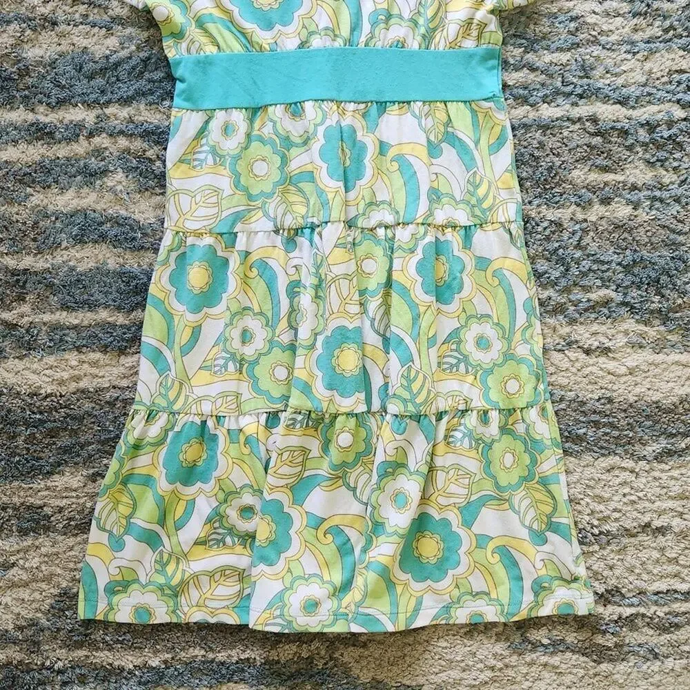 Justice Flower Power Girls Dress || s8 EUC